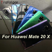 ใสชัดเจนสำหรับ Mate 20 X ฝาหลังแบตเตอรี่20X หน้าจอโทรศัพท์ตัวเรือนด้านหลังที่มีอะไหล่กล้องถ่ายรูป + สติกเกอร์