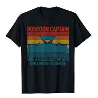 Mens Pontoon Captain Vintage Funny Pontoon Boat Boating Gift T-Shirt Tshirts Tops Shirts Coupons Cotton Custom Fitness Mens