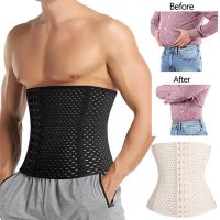 【LZ】☎✲☬  Corpo Shaper espartilho masculino para barriga abdominal controle de barriga compressão modelagem correias emagrecimento cintura trainer cinto aparador Fitness