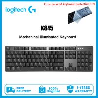 คีย์บอร์ดเรืองแสงแบบ Logitech K845กลไก,สวิทช์ทางกล,ขาเอียงแบบปรับได้แข็งแรง,ขนาดเต็ม,ตัวเรือนด้านบนทำจากอลูมิเนียม,กุญแจ104,สาย USB,สำหรับหน้าต่าง