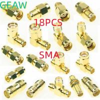 18 Pcs SMA Kits Connector Male Female Plug Antenna Converter Adapter Coax Set Coaxial Adapter Watering Systems Garden Hoses