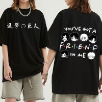 Anime Attack On Titan Friends Print T Shirt Men Shingeki No Kyojin Eren Yeager Graphic Tshirt Manga T Shirts Gildan