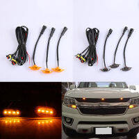 3PcsSet Car Front Grille LED Amber Light Raptor Style Lamp For Chevrolet Colorado 2017 2018 2019 2020