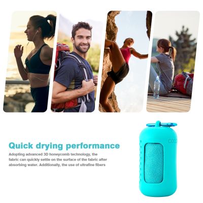 hot【DT】 Outdoor Drying Cold Washcloth Microfiber Sweat Absorption Breathable with Hooks for Workout