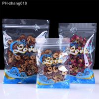 100Pcs Transparent Plastic Ziplock Food Packaging Bags Heat Seal Resealable Storage Pouches for Nuts Snacks Coffee Bean