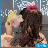 Reviln ยางรัดผมดอกคิขุน่ารักๆ สไตล์เกาหลี หูกระต่าย ฟูๆ Tied hair hair rope มีสินค้าพร้อมส่ง