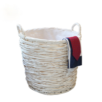 Large Wicker Laundry Basket White Picnic Clothes Toys Laundry Baskets Storage Hamper Box Wasmanden Laundry Organization