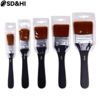 2cm 4cm 6cm Nylon Paint Brush Different Size Wooden Handle Watercolor Brushes For Oil Acrylic Wall Painting School Art Supplies Paint Tools Accessorie