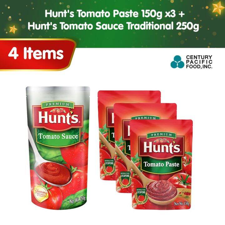 Hunt's Tomato Paste 150g Pack of 2 + Hunt's Tomato Sauce Traditional