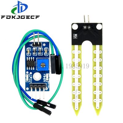 LM393ความชื้นในดินไฮโกรมิเตอร์ตรวจจับความชื้นบอร์ดพัฒนาเซ็นเซอร์โมดูลชุดควบคุมแขนกลหุ่นยนต์รถอัจฉริยะสำหรับ Arduino