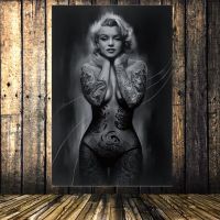 C Uadros M Arilyn Monroe ดาราภาพยนตร์โปสเตอร์รูปภาพผ้าใบ HD ผนังศิลปะภาพวาดตกแต่งบ้านห้องนั่งเล่นอุปกรณ์ตกแต่งใหม่