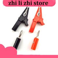 zhilizhi Store 55mm Alligator Clip+ 4mm Banana Plug Test Probe With Banana Plugs Cable Clamp Clips Socket Battery Red Black