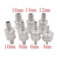 7 Size Silver Valves Aluminium Alloy Fuel Non Return Check Valve 4mm/6mm/8mm/10mm/12mm/14mm/16mm One-Way Valve Plumbing Valves