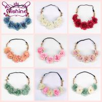 【hot】△✟  Nishine Seaside Beach Flowers Headdress Bridesmaid Wreath Hair Band Wedding Outdoor Accessories