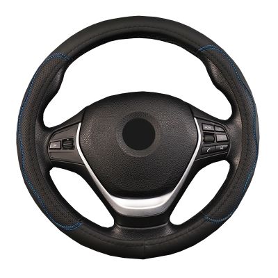 【YF】 Car Truck PU Leather Embossed Steering Wheel Cover Steering-Wheel For Auto Diameters 36 38 40 42 45 47 50CM 7 Sizes to Choose
