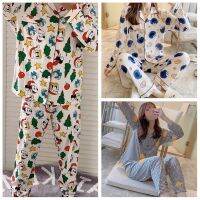 Ladys Sleeve Mickey Pattern Sleepwear baju tidur wanita