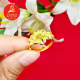 แหวนทองลายดอกไม้ ดอกชบา ชุบทอง ทองปลอม ทำจากทองเหลือง เรียบหรู ใส่ได้ทุกโอกาส รูปถ่ายจากสินค้าจริง