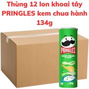 Khoai tây lon PRINGLES vị kem chua hành lon 134g