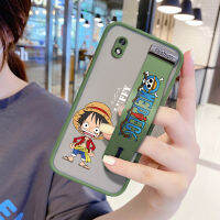 UCUC เคสโทรศัพท์เคสสำหรับ Samsung A01 Core อะนิเมะกรณีฝาครอบ Luffy (สายรัดข้อมือ) การ์ตูนกันกระแทก Frosted ฝาหลังเลนส์ฝาครอบโทรศัพท์ป้องกันกรณี