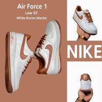 2023 Original （Real shot） A F 1 Low 07 White Brown Mocha 100 authentic sneakers shoes running shoes