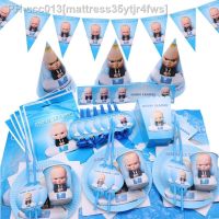 Boss Baby Theme Birthday Party Decorations Kids Tableware Party Cup Plate Napkins Cupcake Banner Balloons Baby Shower Supplies
