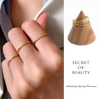 Gold Stainless Ring Fashion Diamond Ring for Women Minimalist Stainless Rings for Women Hypoallergenic Lady Accessories