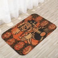 【cw】 pumpkin Floor Mats Door Anti 191 ！