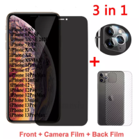 (3 In 1)For iPhone 13Pro Max / 12 11 Pro Max/ iPhone 13 12 Mini /iPhone 6 6s Plus/iPhone 7 8 Plus/iPhone X XS XR XS Max ฟิล์มกระจก ฟิล์มกันรอยโทรศัพท์ ฟิล์ม ฟิล์มกล้อง ฟิมล์กล้อง ฟิล์มติดกล้อง ฟิล์มหลัง ฟิมหลัง