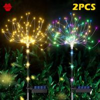 ℡◎❀ New Solar LED Garden Lights Outdoor Solar Light Dandelion Fireworks Ornaments Lawn Landscape Lamp Holiday Light Patio Pathway Decor Deepavali Lampu Hiasan Bilik Tidur Raya Lip Lap