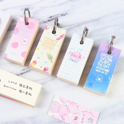 1 Pc 100 Sheets Mini Blank Learning Vocabulary Book With Key Ring Pocket Planner Small Notebook School Office Stationerye