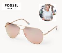 แว่นกันแดด Fossil Coleto Aviator Sunglasses รุ่น FOS 3074/S AU20J ขนาด 61-14 145 mm. แว่นกันแดดเลนส์ปรอทชมพู แว่นกันแดด Aviator ทรงนักบิน น้ำหนักเบามาก กันแดด UV400 Protection