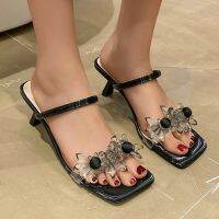 Fashion Rhinestone Elegant Sandals Women‘S Breathable Flower Slippers Shoes High Heels Casual Sandals Zapatos Para Mujeres