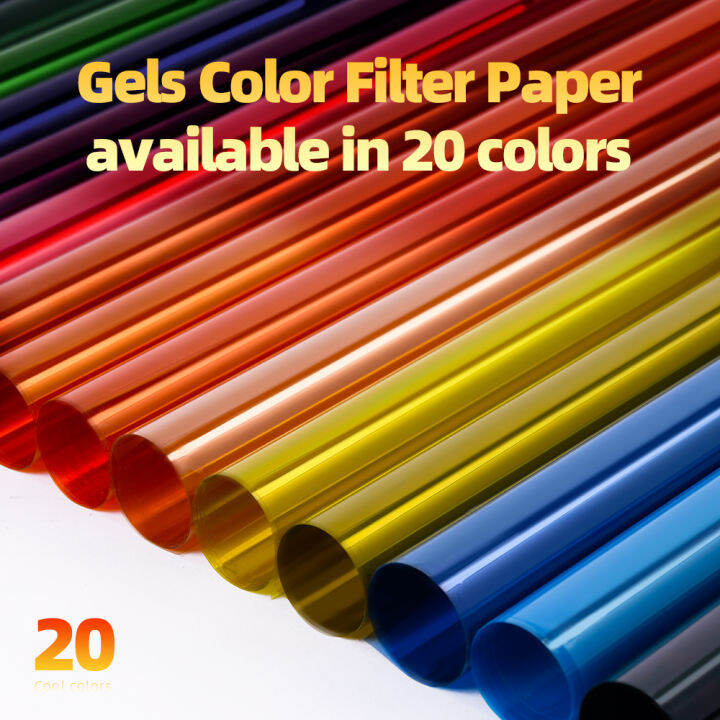 Selens Professional 100*100cm Paper Gels Color Filter with 4 clamps For
