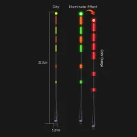 WLPFISHING ความสว่างสูงเสาอากาศไฟฟ้าแพตกปลา1ชิ้น,LED เรืองแสงลอยเปลี่ยนหางได้ประมงบ๊อบเบอร์ตกปลากลางคืน