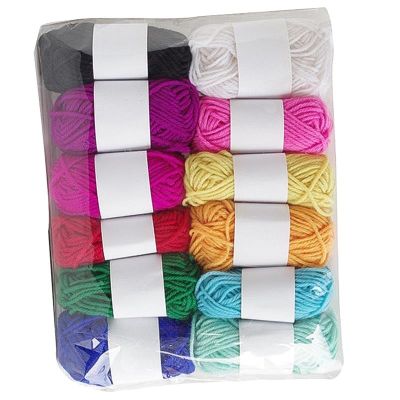 12pcs Colorful Woven Cloth Line Yarn DIY Wovening Material DIY Hand Knitting Yarn Cotton Wool Crochet Sweater Knitting Thread