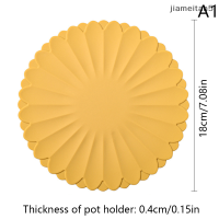 Jiam แผ่นรองซิลิโคนกันความร้อนลายดอกไม้,แผ่นรองแก้วสำหรับใส่เครื่องดื่มที่ที่รองของร้อนกันหม้อลื่นแผ่นรองโต๊ะอุปกรณ์ในครัวที่รองแก้ว