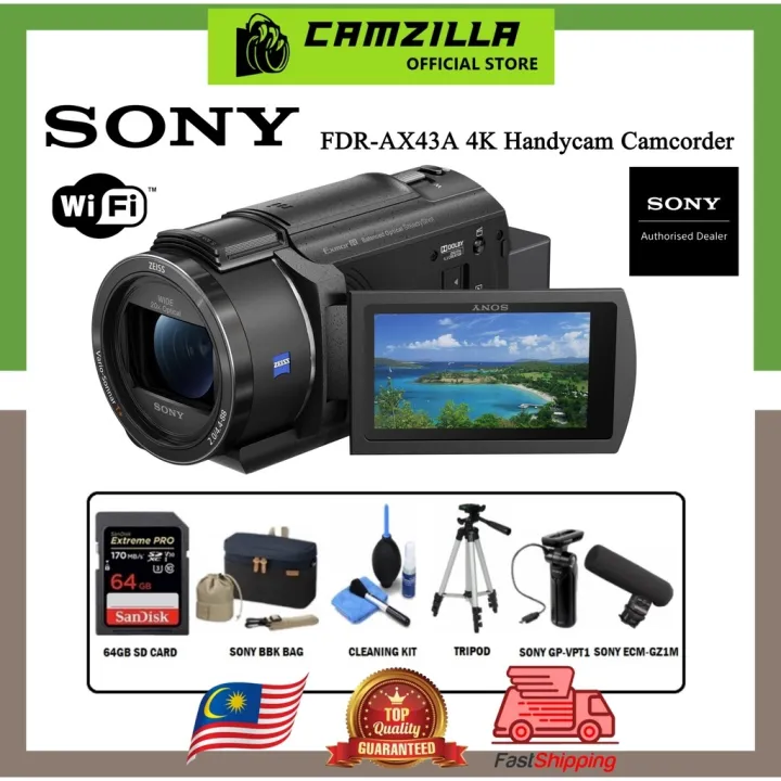 Sony FDRAX43 FDRAX43A UHD 4K Handycam Camcorder with Exmor RTM CMOS