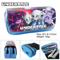 ?Undertale Sans เกมกรณีดินสอกระเป๋าสตางค์ซิปคู่อุปกรณ์การเรียนเครื่องเขียนชายหญิงอะนิเมะของขวัญ