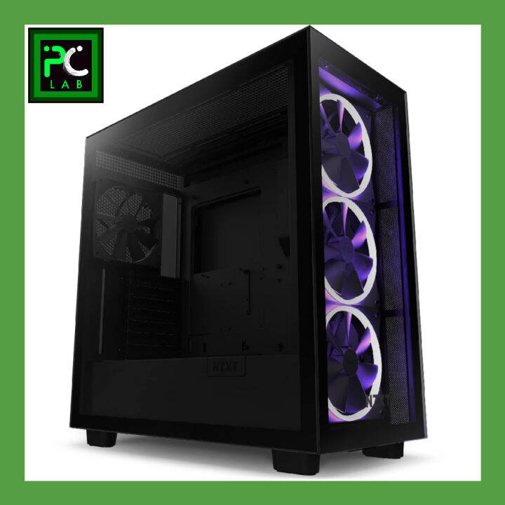 Nzxt H7 Elite With 3x140mm F Series Rgb & 1x120mm Non-rgb Fan- Black 