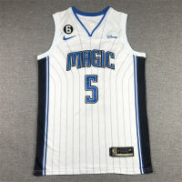 ขายร้อนผู้ชาย2022-23 Orlando Magic Paolo Banchero Icon Edition Swingman Jersey-สีฟ้า/สีขาว