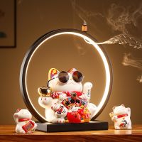 Automatic shaking hand beckoning cat decoration business is booming piggy bank cash register home living room fortune cat opening gift