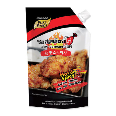 สินค้ามาใหม่! เพียวฟู้ดส์ ซอสเคลือบไก่ สูตรฮอตแอนด์สไปซี่ 1000 กรัม Pure Foods Hot and Spicy Chicken Glazing Sauce 1000g ล็อตใหม่มาล่าสุด สินค้าสด มีเก็บเงินปลายทาง