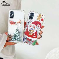 เคสใส่โทรศัพท์คาลไฟสำหรับ Vivo V17 V19 Neo V17 Pro ซานตาคลอสน่ารักรูปกวางซานตาคลอสรูปแบบต้นคริสต์มาสกรอบทราย