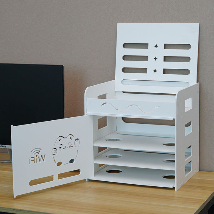 punch-free-table-sundries-cardboard-storage-box-wifi-router-socket-storage-paper-material-rack-multifunction-living-room-e11679
