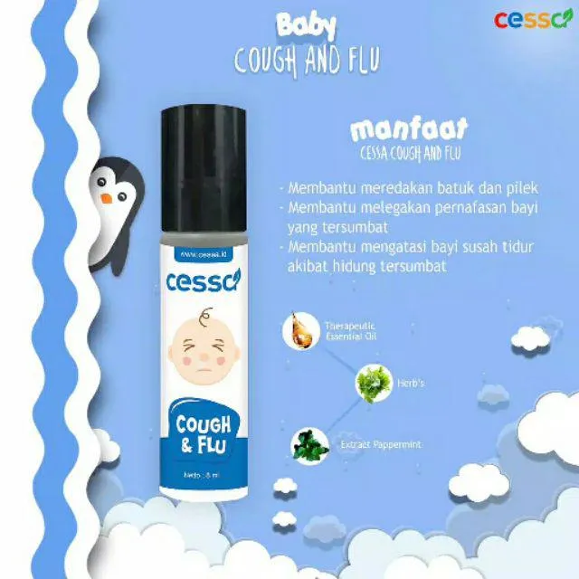 Ampuh Cessa Cough And Flu Baby 0 2tahun Pereda Batuk Pilek Bayi Essentials Baby Oil Cesa