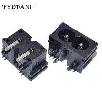 ☂℗◐ 5Pcs Black Male Plug IEC320 C8 Power Socket Connector AC 250V 2.5A Right Angle