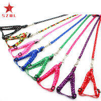 [ Ready Stock ] Polyester Pet Chest Strap Soft Breathable Harness Rope Leash For Medium/large Dogs Cats