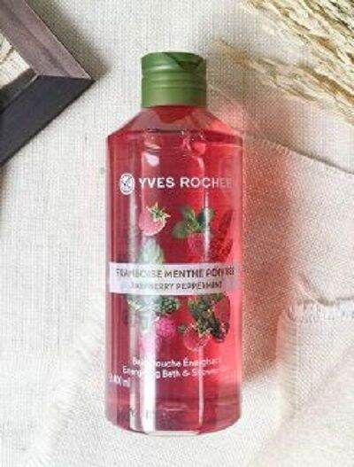 sales-yves-rocher-energizing-bath-amp-shower-gel-400ml-raspberry-peppermint-สบู่เหลวทำความสะอาดผิวกาย