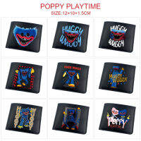 Poppy Playtimes PU หนังคลิปเงินอะนิเมะกระเป๋าเงินใส่เหรียญทรงสั้นกระเป๋าเก็บบัตรเด็กกระเป๋าเหรียญลายกระตูนตัวอักษรกระเป๋าสตางค์สำหรับเด็กหญิงเด็กชายผู้ชายผู้หญิงเสื้อยืดพิมพ์ Bifold/ซิป0000