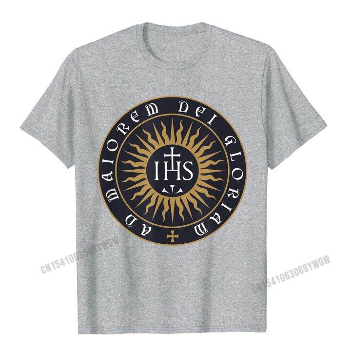 hotignatius-of-loyola-society-of-jesus-คาทอลิกเสื้อยืด-camisas-ผู้ชายตลกประเดิมผ้าฝ้ายชายเสื้อยืดตลกแฟชั่น